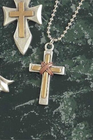 714611154082 Medium Box Double Cross With Wire Wrap