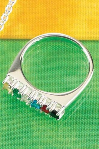 714611162636 Plan Of Salvation Multi Color Glass Stones (Size 5 Ring)