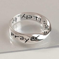 714611174073 Prayer Wide Mobius Halos (Size 6 Ring)