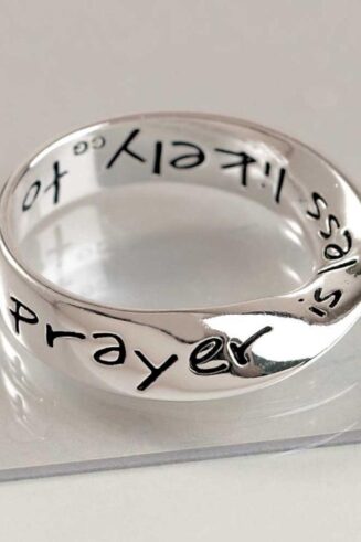 714611174073 Prayer Wide Mobius Halos (Size 6 Ring)