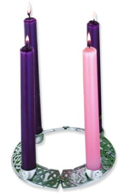 785525056380 Celtic Braid Advent Wreath With Candles