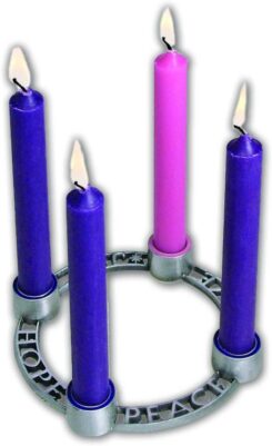 785525220835 Hope Peace Love Joy Mini Advent Wreath With Candles