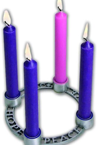 785525220835 Hope Peace Love Joy Mini Advent Wreath With Candles