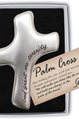 785525279420 God Grant Me Serenity Palm Cross