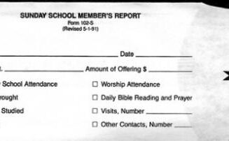 9780805408003 Sunday School Members Report Offering Envelopes