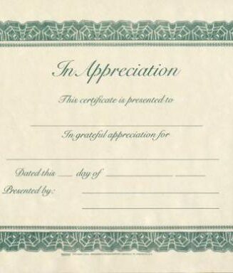 9780805472769 In Appreciation Certificate