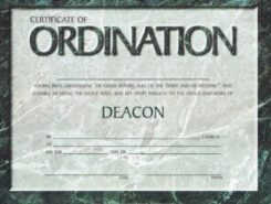 9780805473278 Certificate Of Ordination Deacon