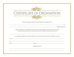 081407008851 Certificate Of Ordination Minister