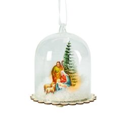 603799441704 Holy Family Lighted Glass (Ornament)