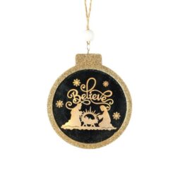 603799441834 Holy Family Believe Round Lighted (Ornament)