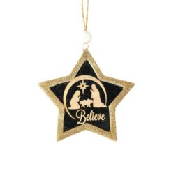 603799441865 Holy Family Believe Star Lighted (Ornament)