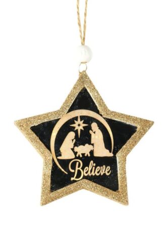 603799441865 Holy Family Believe Star Lighted (Ornament)