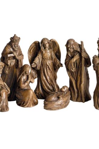 603799520997 Nativity 7 Pieced Carved Look