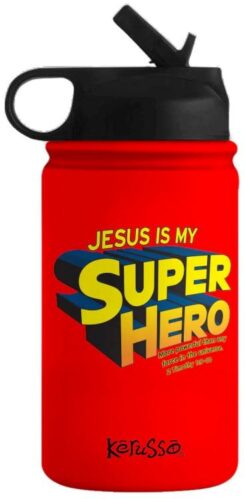 612978599167 Kerusso Jesus Is My Hero Stainless Steel Sport Bottle