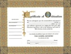 9780805404555 Certificate Of Ordination Minister