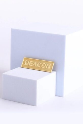 788200806218 Deacon Pin Back Metal Badge