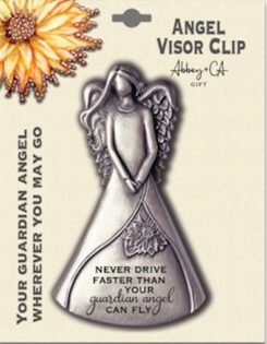 785525318037 Angel Visor Clip Never Drive Faster Than Your Guardian Angel Can Fly