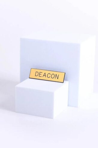 788200450428 Deacon Engraved Plastic Badge