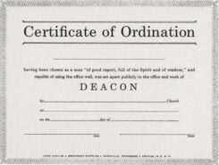 9780805472820 Certificate Of Ordination Deacon Billfold