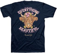 612978635841 Cherished Girl He Has Made Everything Beautiful Highland Cow (Medium T-Shirt)