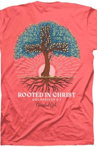 612978643990 Cherished Girl Rooted In Christ (Large T-Shirt)