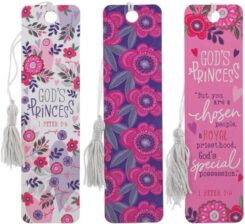 6006937165137 Inspirational 3 Piece Paper Cardstock Bookmark Set for Girls: God's Princess
