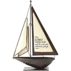 603799540681 Joshua 1:9 Tabletop Sailboat