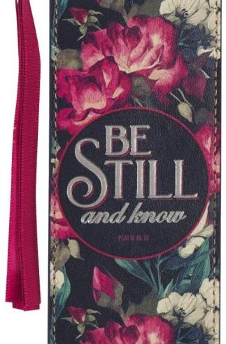 1220000138681 Faux Leather Bookmark: Be Still and Know - Psalm 46:10 Inspirational Bible Verse