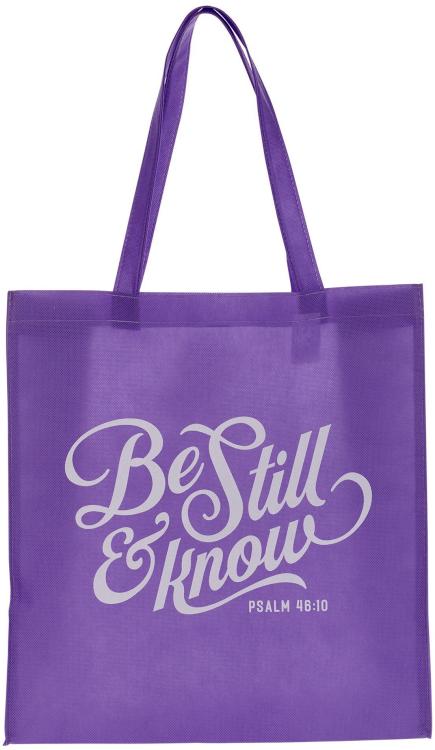 1220000321199 Women's Reusable Fashion Shopping Tote Bag: Be Still & Know - Psalm 46:10 Inspir