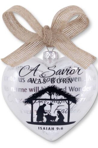 667665126584 Silhouette Nativity Glass (Ornament)