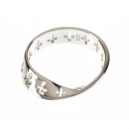 714611177173 InspiRing Wide Mobius Cutout Cross (Size 9 Ring)