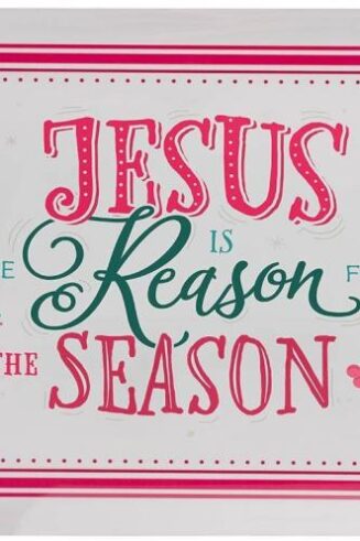 1220000329393 Decorative Festive Christmas Melamine Serving Tray: Jesus is the Reason for the