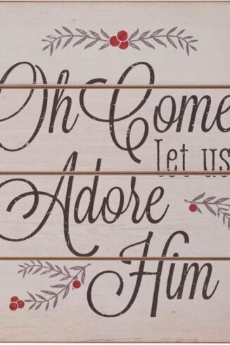 1220000329560 Decorative Inspirational Wood-Style Christmas Wall Art Sign for Home & Kitchen: