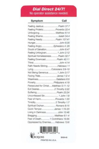 603799443548 In Case Of Emergency Bookmark