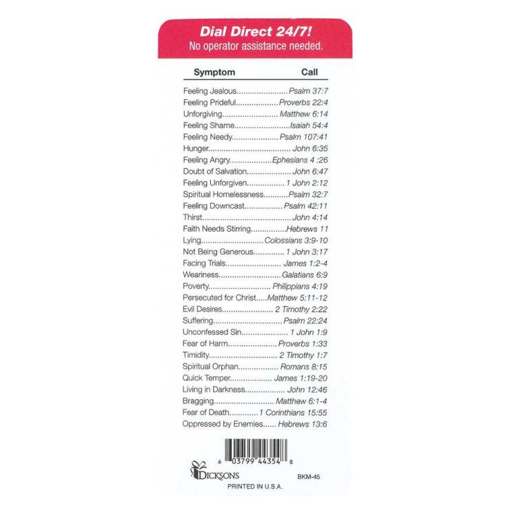 603799443548 In Case Of Emergency Bookmark