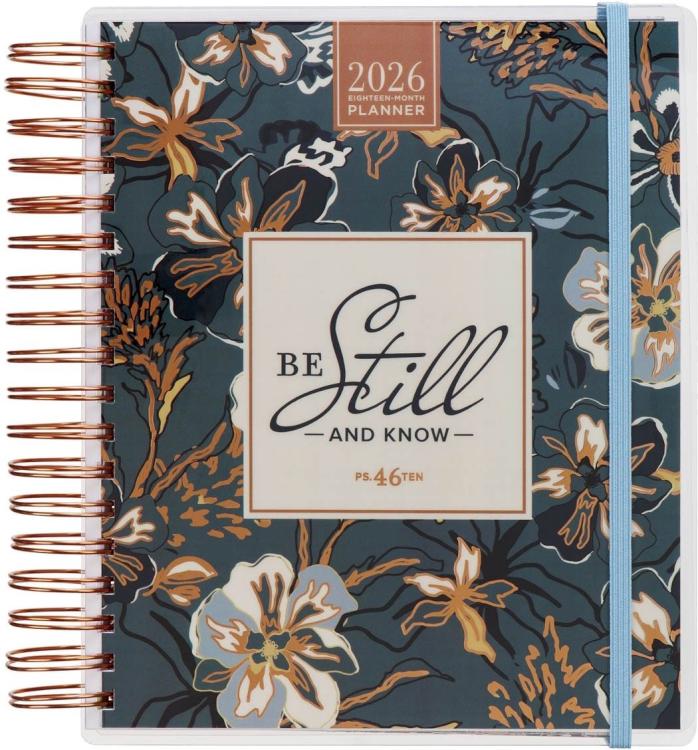 9781639527762 Large Spiral-bound 18 Month 2026 Planner for Women: Be Still & Know Encouraging