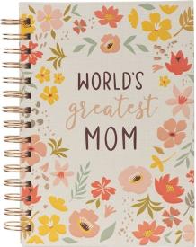 9781959982074 Worlds Greatest Mom Whimsical Floral Spiral Journal