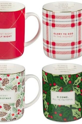 1220000328839 Merry Christmas Plaid Mug Set