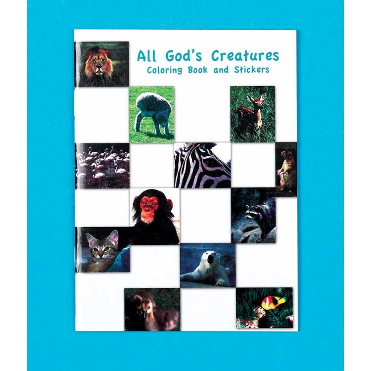 603799382878 All Gods Creatures Coloring Book And Stickers
