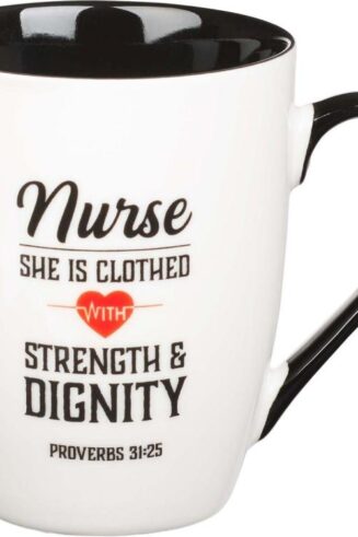 1220000134799 Inspirational Ceramic Coffee & Tea Scripture Mug for Women Nurses: Strength & Di