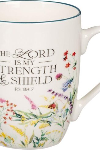 1220000323810 Inspirational Ceramic Coffee & Tea Scripture Mug for Women: Lord is My Strength