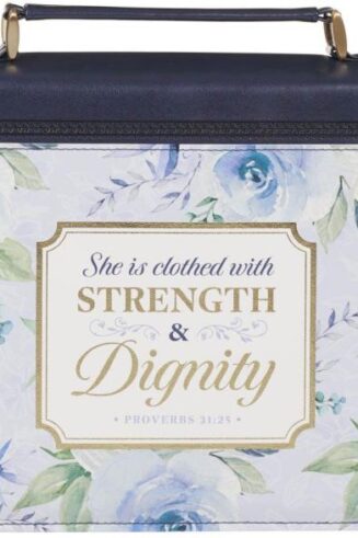 1220000325333 Fashion Vegan Leather Bible Cover Case for Women: Strength & Dignity Gold Inspir