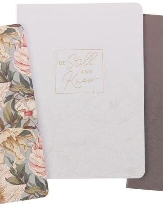 1220000326668 Strong And Courageous Delicate Pink Dahlia Notebook Set Joshua 1:9