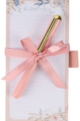 1220000327801 Compact Magnetic Refrigerator Notepad & Ballpoint Pen Set for Women: Be Still &
