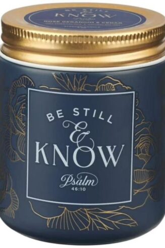 1220000328297 All Natural Soy Wax Scented Candle for Women: Be Still & Know Inspirational Scri