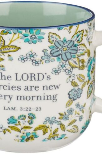 1220000720213 Large Novelty Inspirational Ceramic Coffee & Tea Mug for Women: New Mercies Enco
