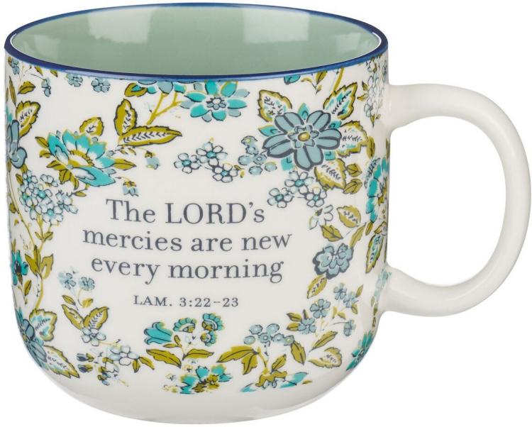 1220000720213 Large Novelty Inspirational Ceramic Coffee & Tea Mug for Women: New Mercies Enco