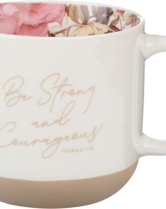 1220000720244 Large Novelty Inspirational Ceramic Coffee & Tea Mug for Women: Strong & Courage