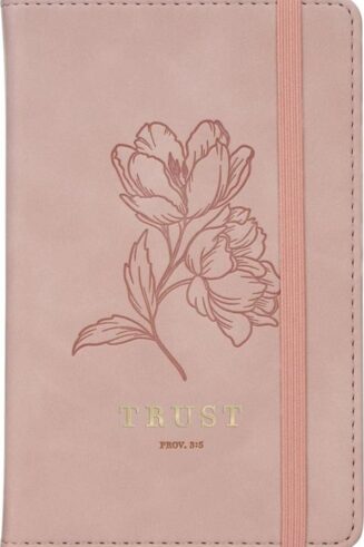 1220000721036 Trust Mottled Blush Notebook With Elastic Band Closure Proverbs 3:5