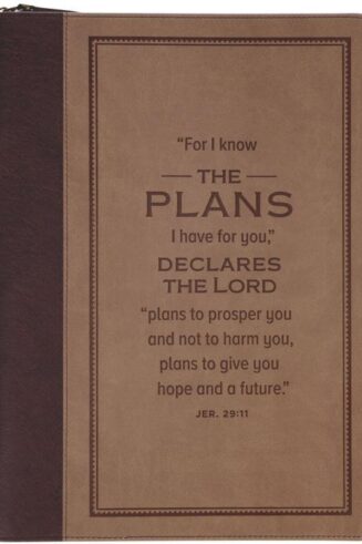 1220000721074 Premium Vegan Leather Inspirational Scripture Zippered Portfolio for Men